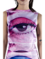 eye satin tank