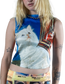 kitty kat satin tank